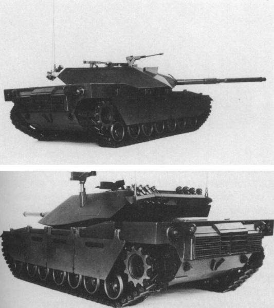 Файл:Модель предварительного проекта корпорации Chrysler, предложенного армии в рамках программы по разработке танка XM1 - вид сзади.jpg