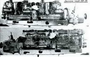 Силовая установка Т-70 состояла из двух бензиновых моторов ГАЗ-202, суммарной мощностью в 140 сил.jpg
