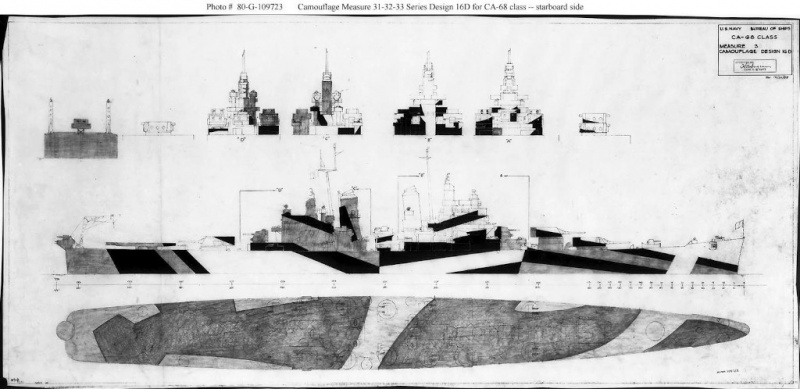 Файл:Baltimor USS «Балтимор», эскиз камуфляжа «Балтимора» Measure 31-32-33 Series, Design 16D, правый борт.jpg