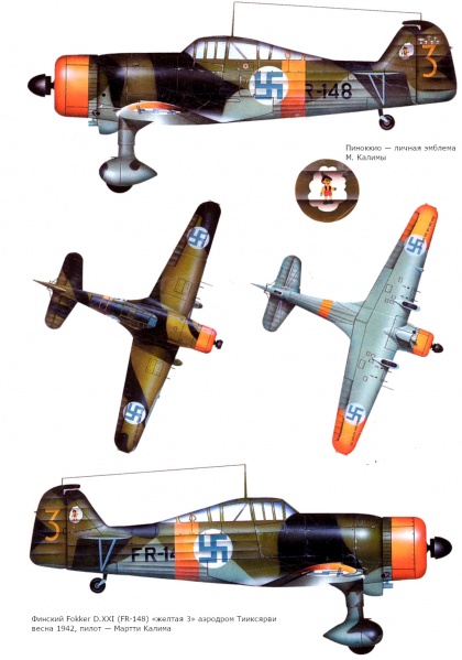 Файл:Fokker D.XXI, окраска-2.jpg