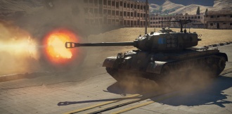 M26 Pershing 132ᵃ Divisione ведёт огонь.jpg